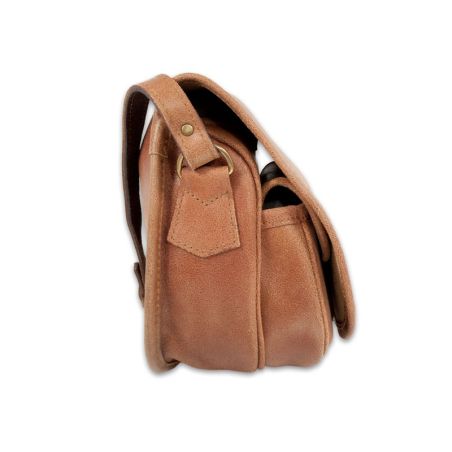 Morral de cuero - marrón claro