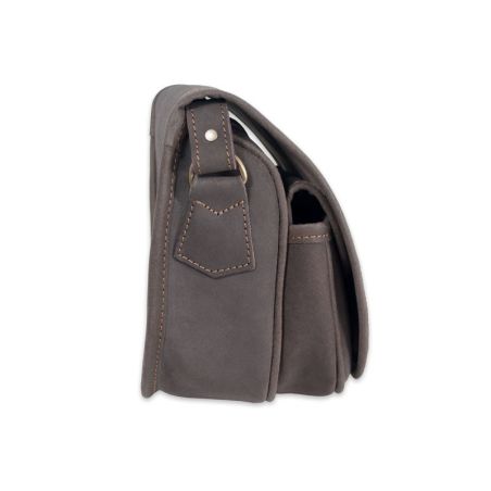 Morral de cuero - marrón oscuro