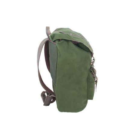 Mochila cubo 1 bolsillo, tela de algodón verde